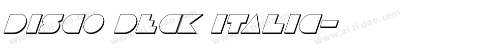 Disco Deck Italic字体转换